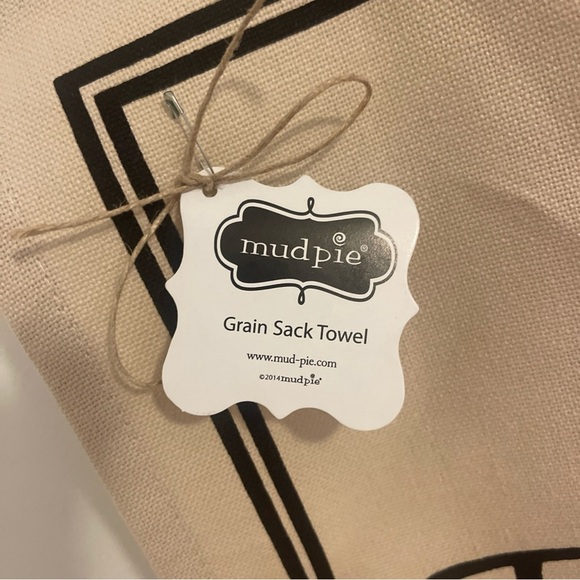 Mud Pie Tan and Black grain bar Towels for Bar NWT - Picture 2 of 3